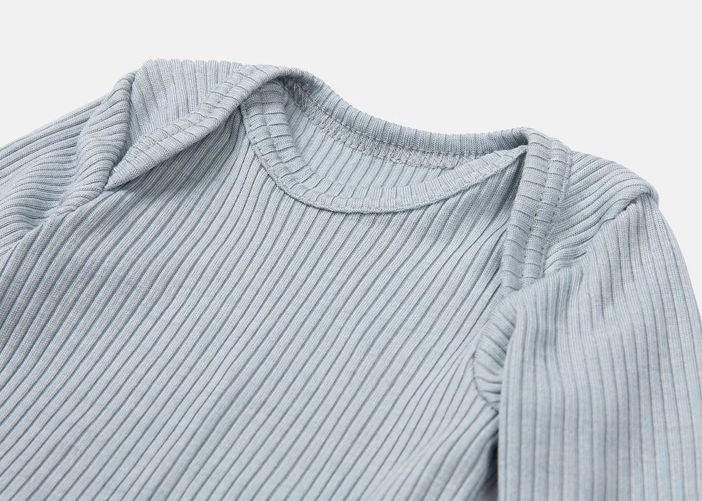 Wolle & Seide Langarmbody – Clay