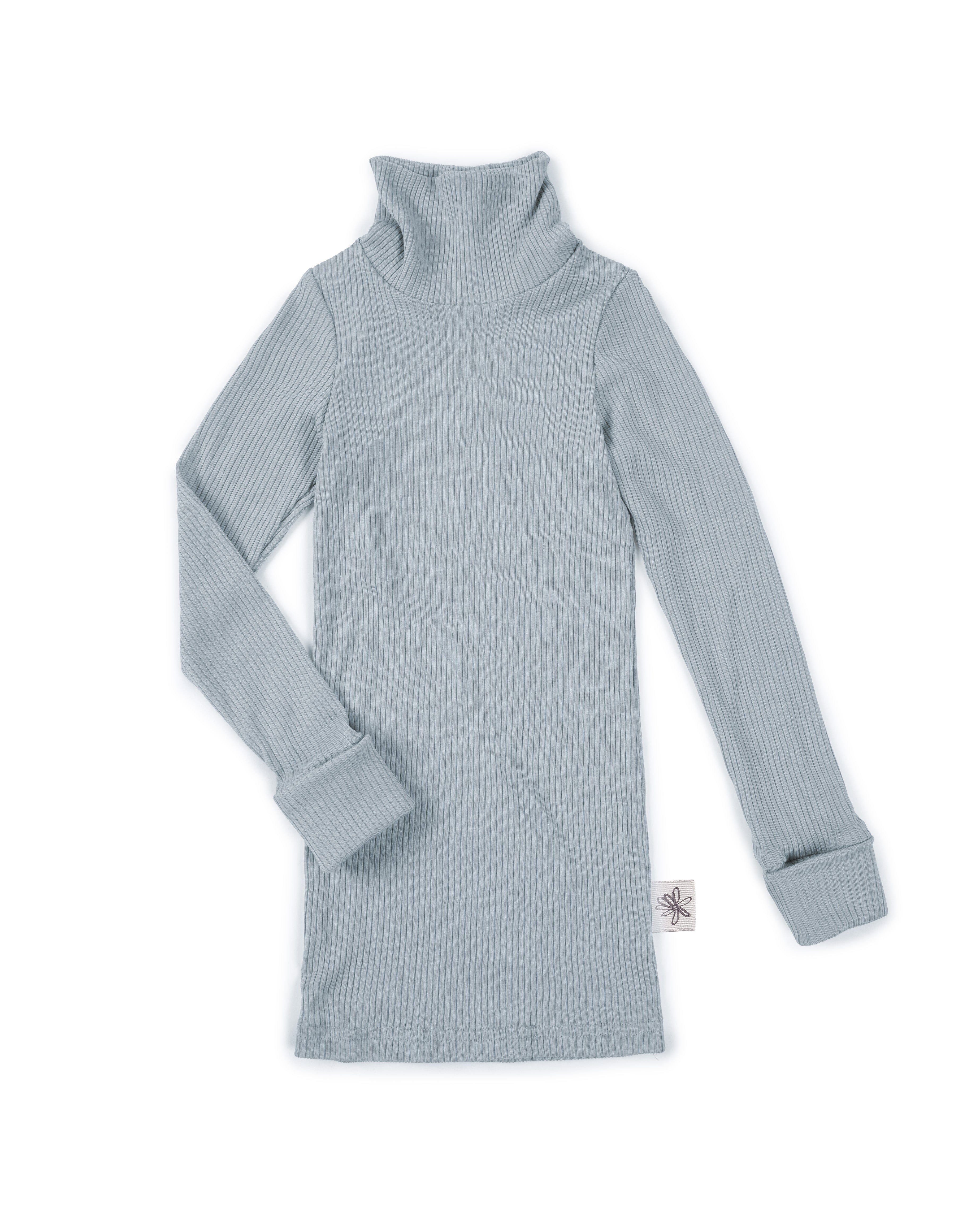 Wolle Seide Shirt mit Rollkragen