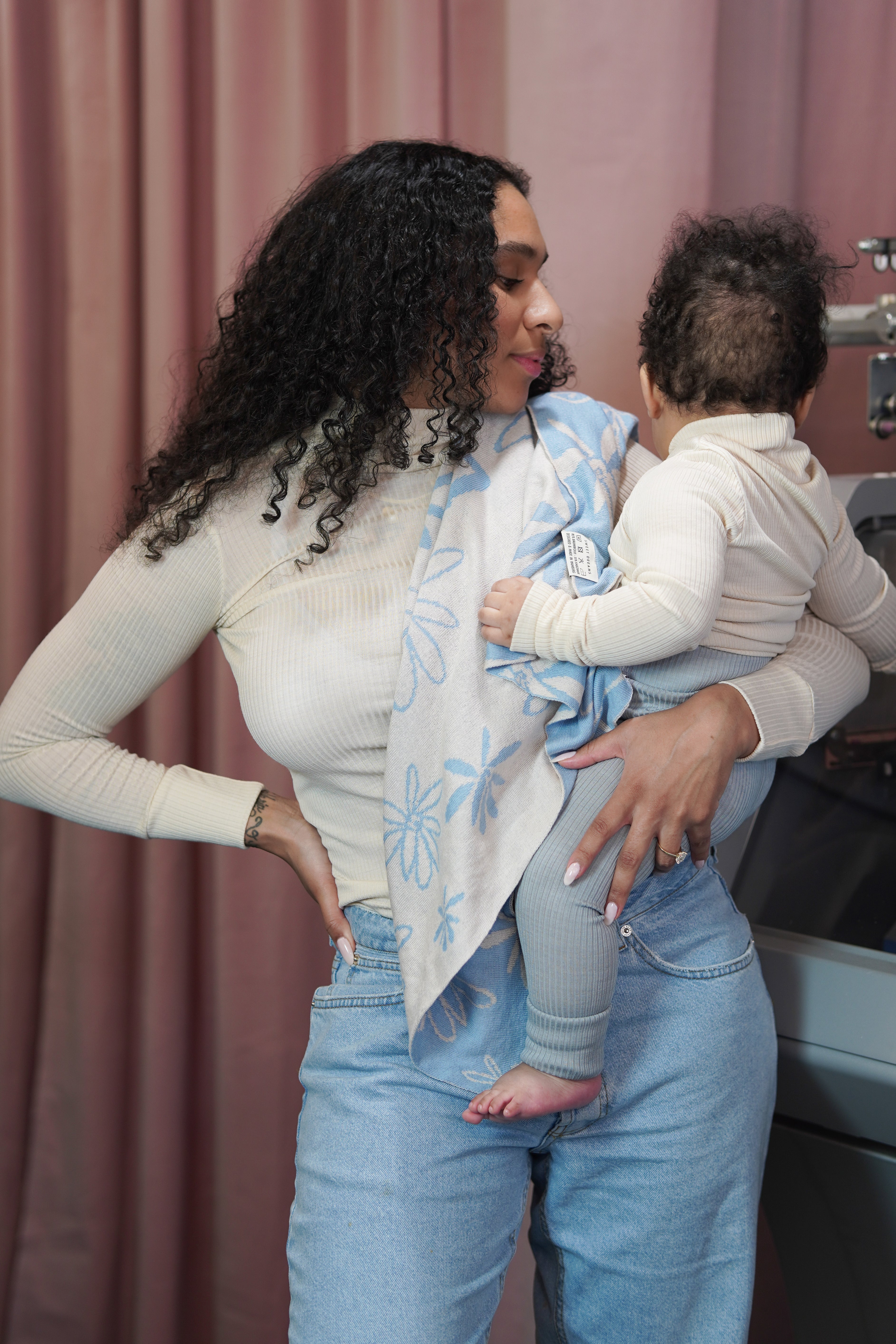 Wolle & Seide Rollkragenshirt – Popcorn