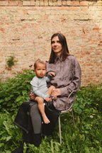 Wolle & Seide Langarmbody – Clay