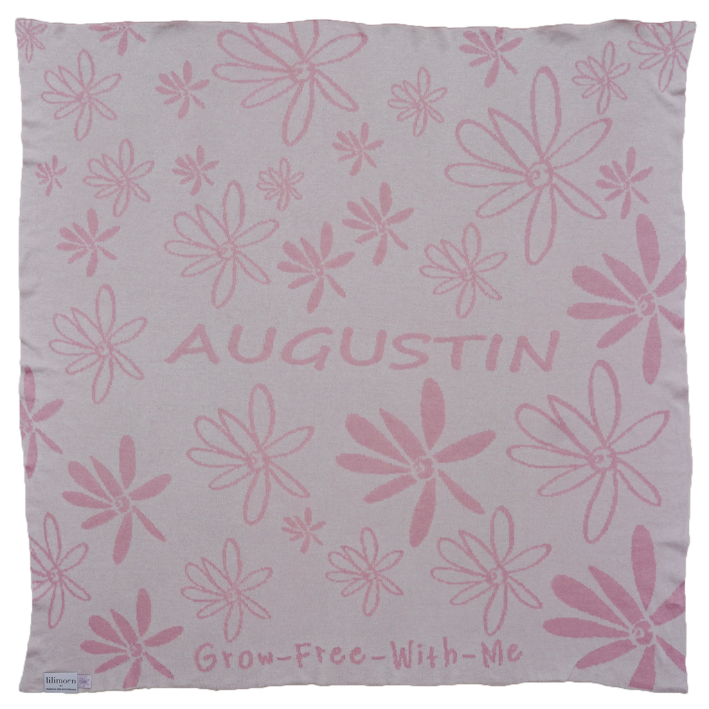 KALUMI x LILIMOON - Personalisierte Babydecke - Rosa/Creme