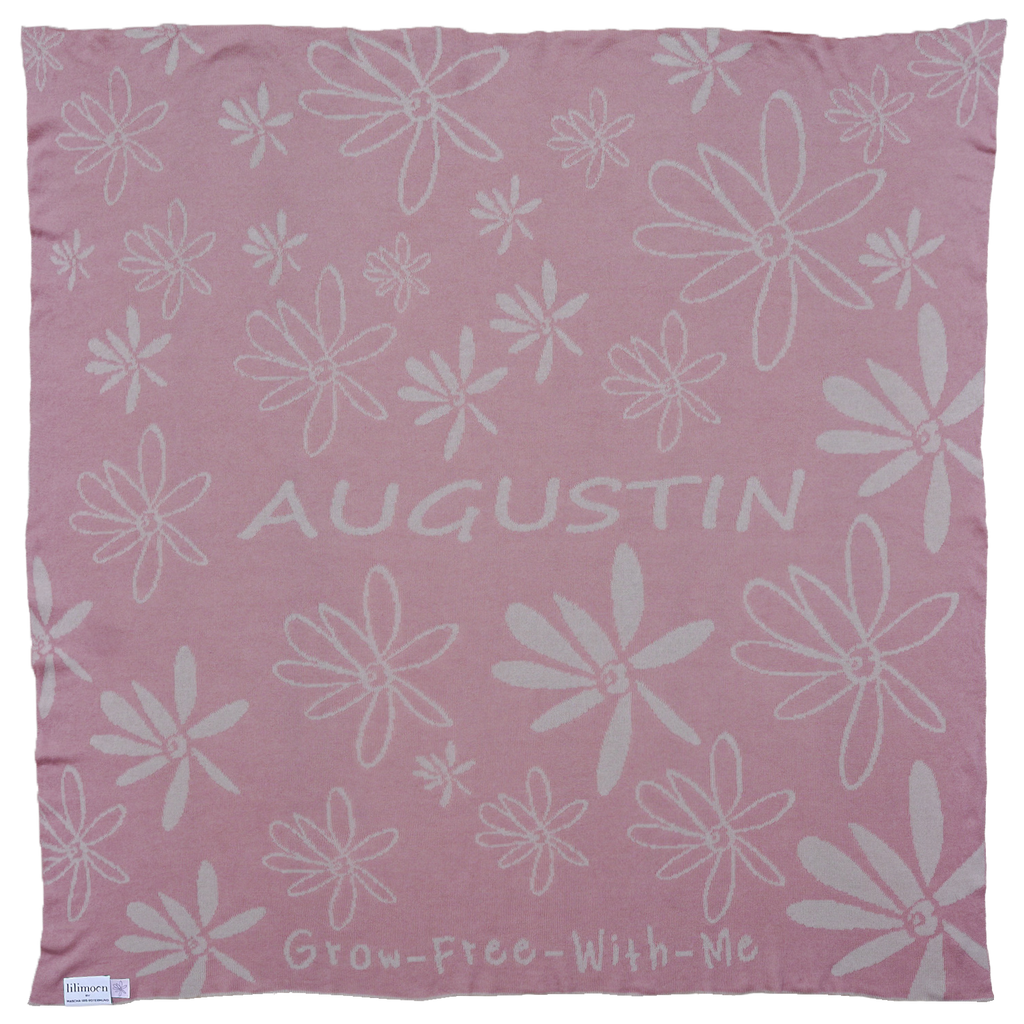 KALUMI x LILIMOON - Personalisierte Babydecke - Rosa/Creme