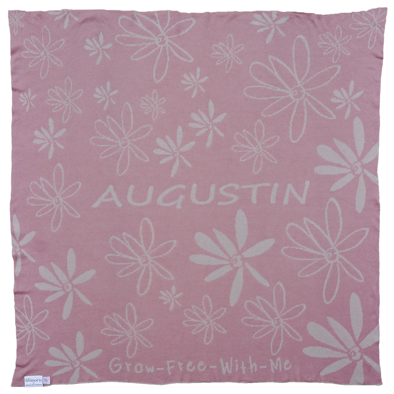 KALUMI x LILIMOON - Personalisierte Babydecke - Rosa/Creme