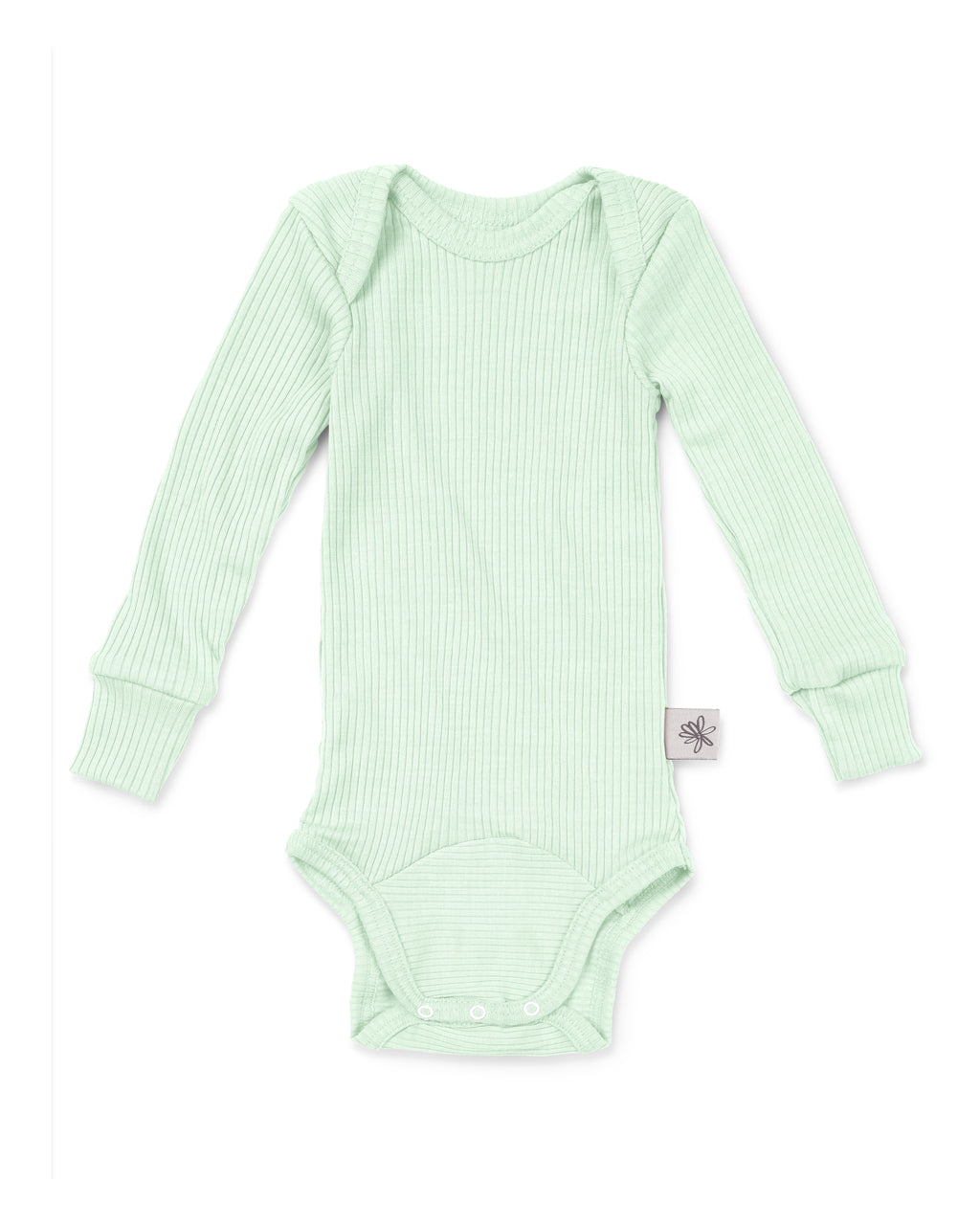 Wolle & Seide Langarmbody - Lime