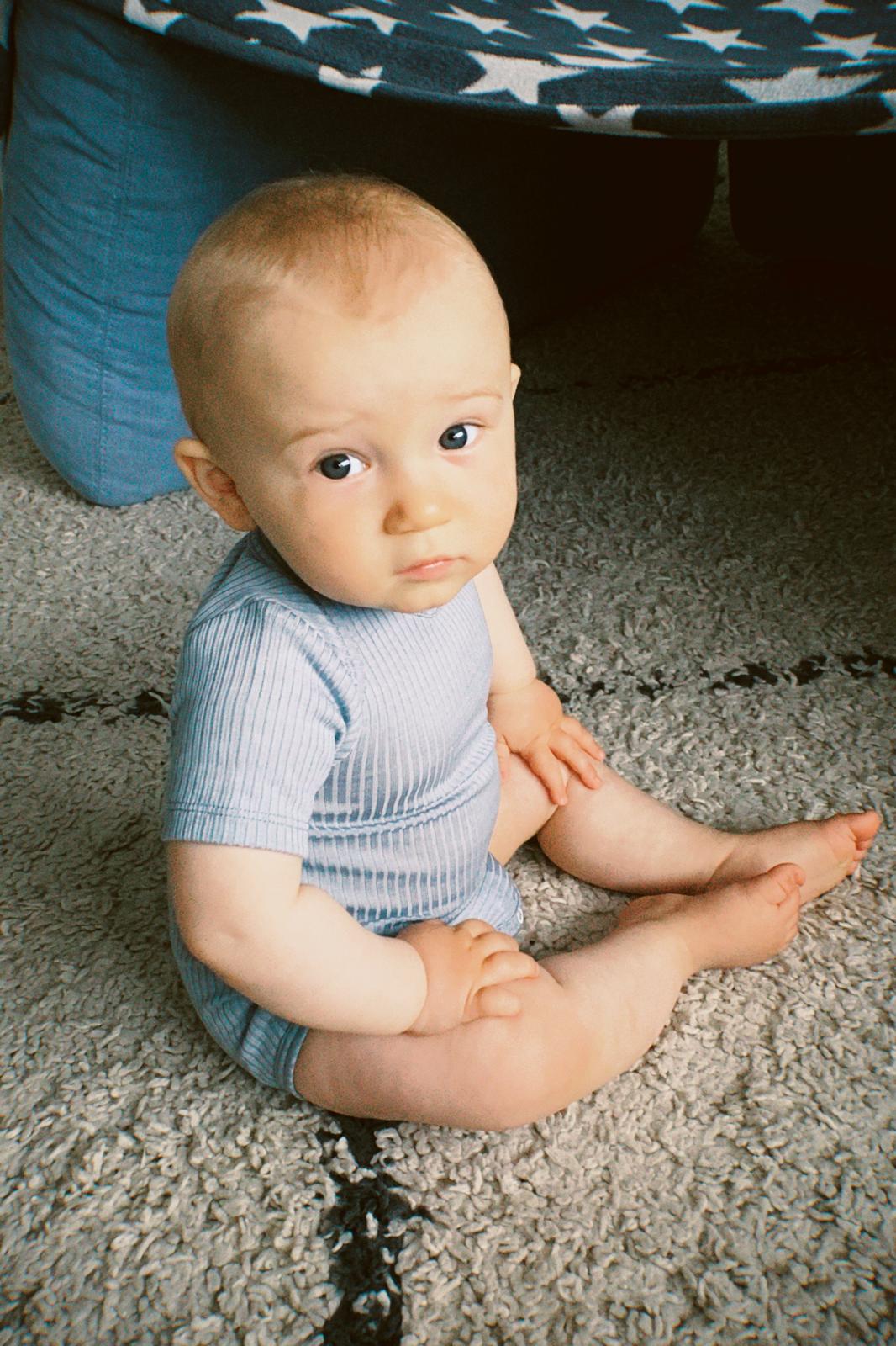 Wolle & Seide Kurzarmbody - Clay