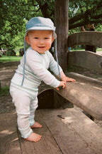 Wolle & Seide Langarmbody - Lime