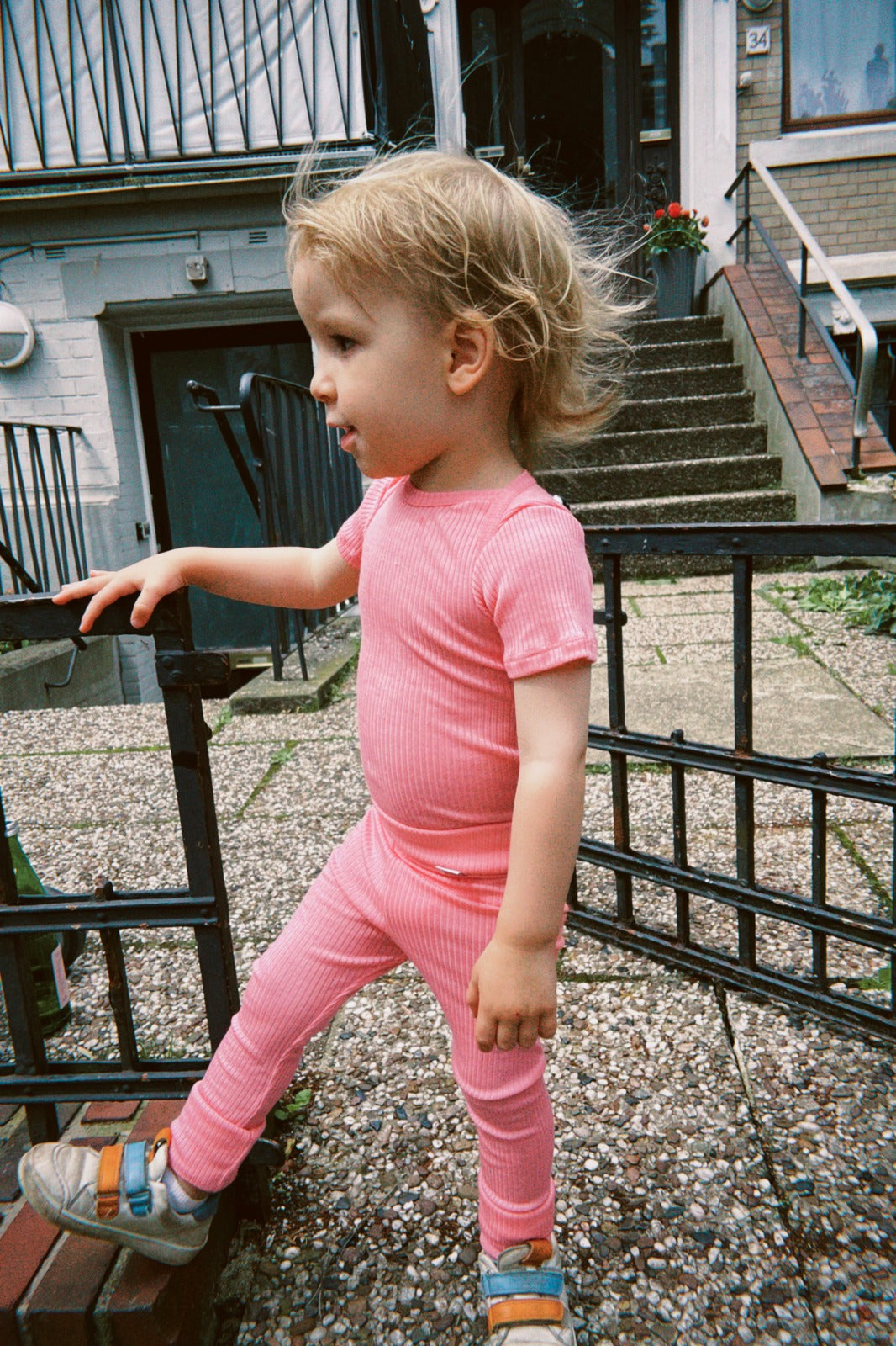 Wolle & Seide Langarmbody - Pink-A-Boo