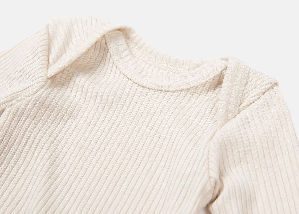 Wolle & Seide Langarmbody – Popcorn