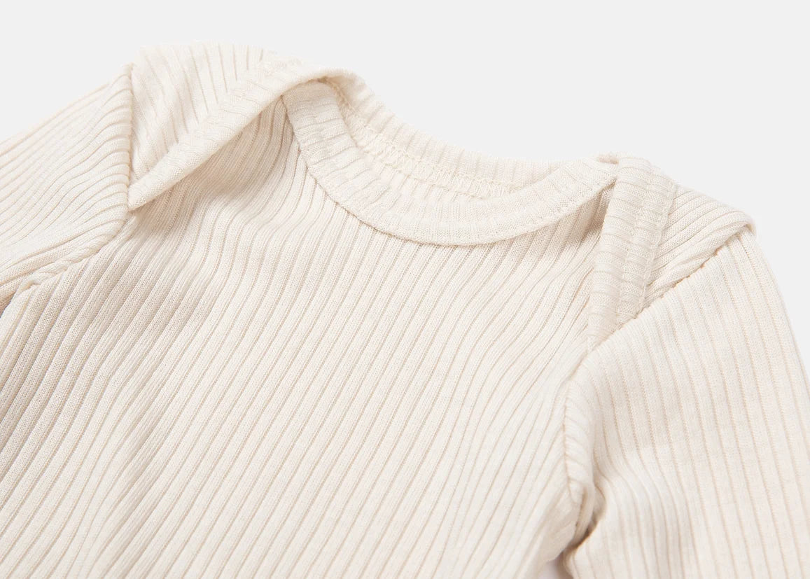 Wolle & Seide Langarmbody – Popcorn