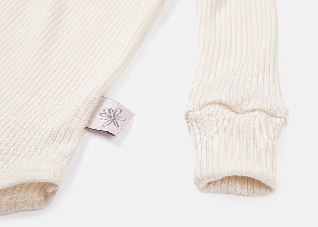 Wolle & Seide Langarmbody – Popcorn