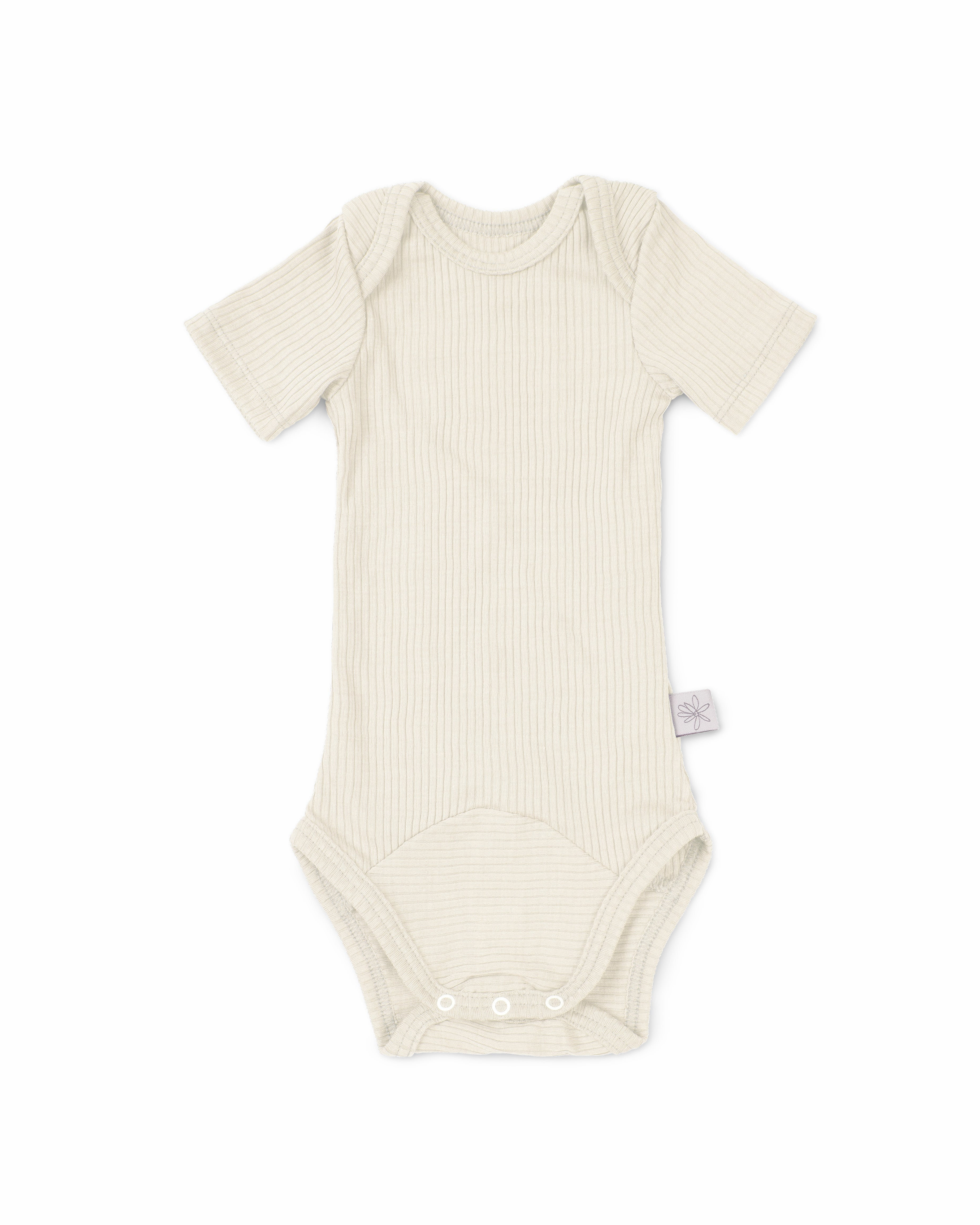 Wolle & Seide Kurzarmbody – Popcorn