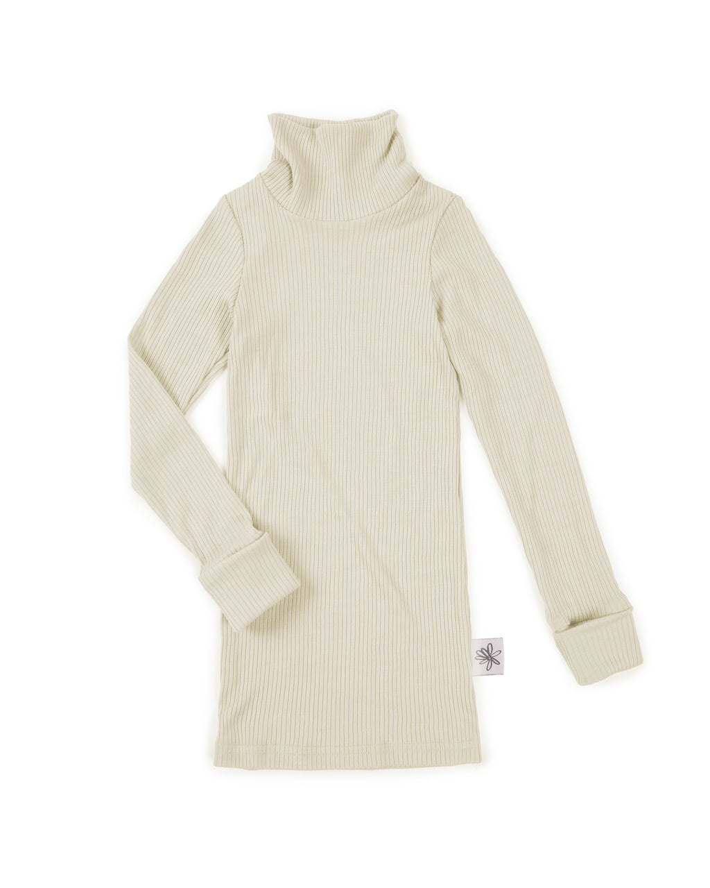 Wolle & Seide Rollkragenshirt – Popcorn