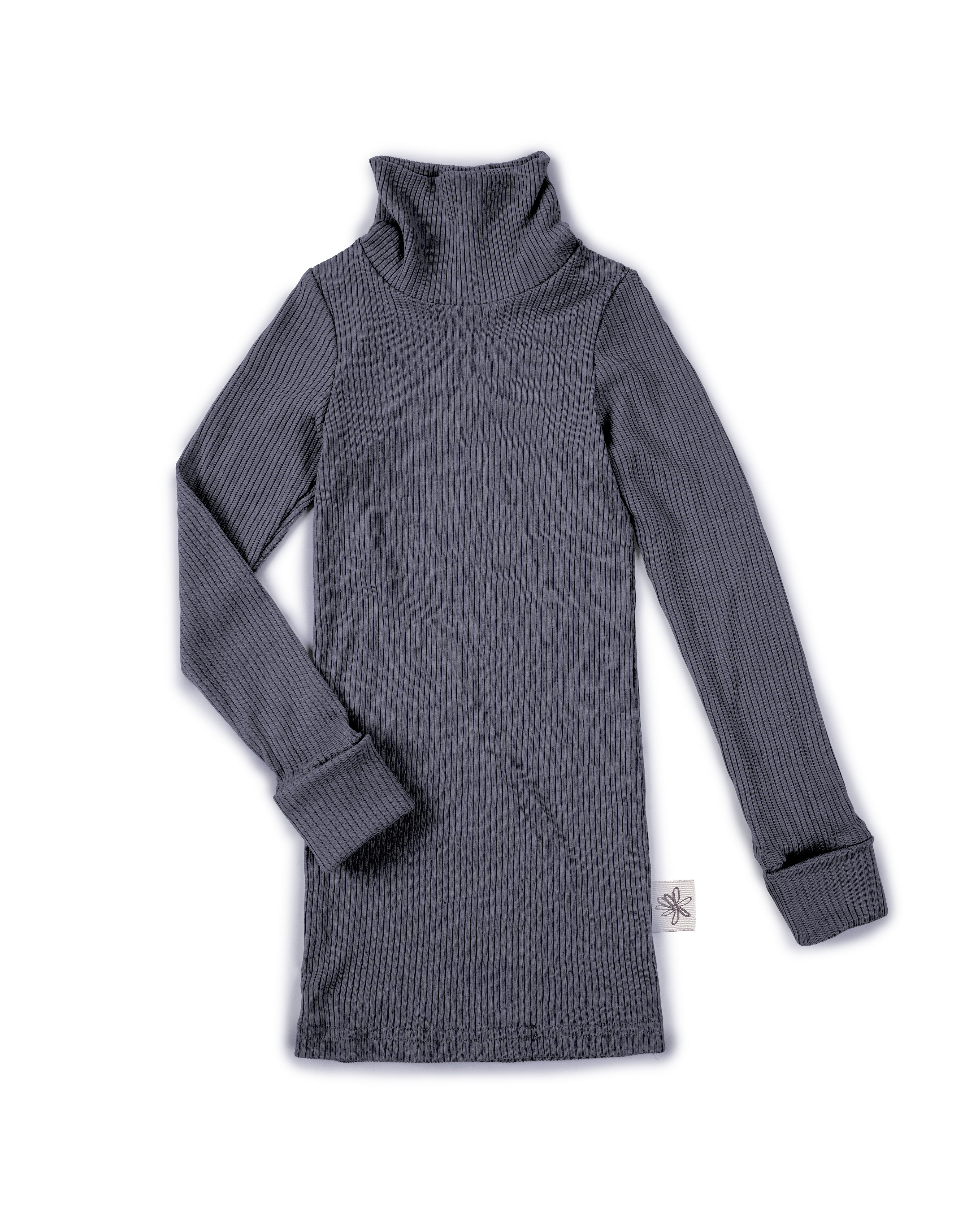 Wolle & Seide Rollkragenshirt – Quarry