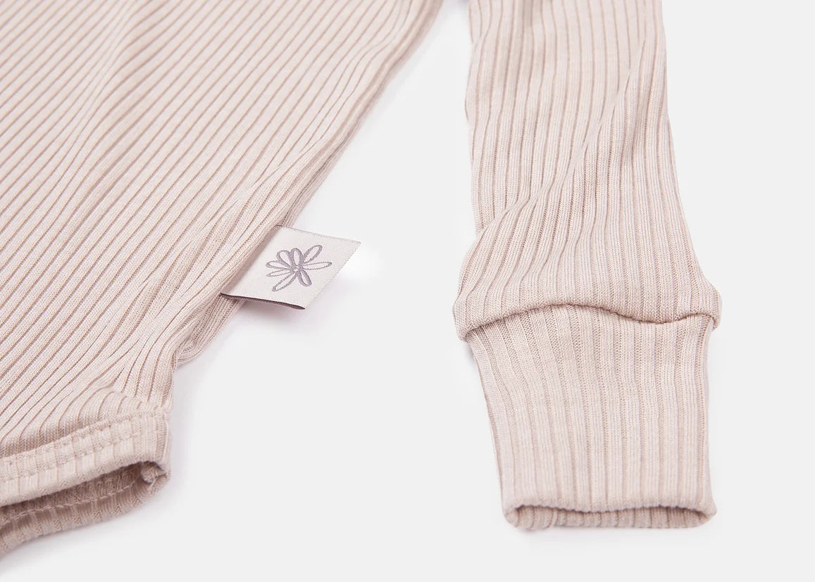 Wolle & Seide Langarmbody – Toffee