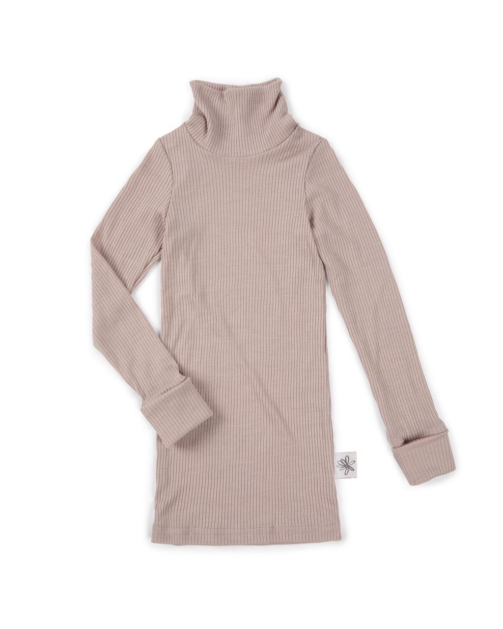 Wolle & Seide Rollkragenshirt – Toffee