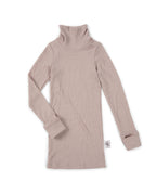 Wolle & Seide Rollkragenshirt – Toffee