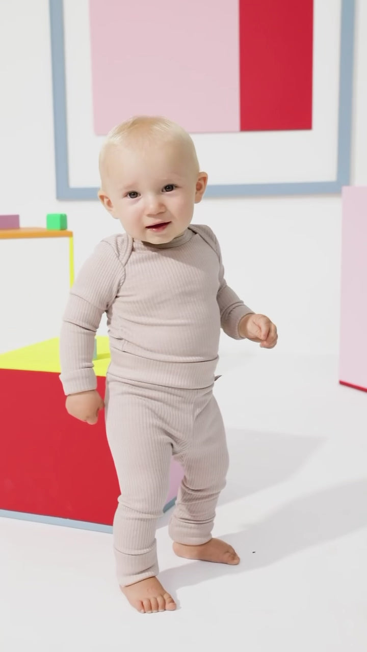 Wolle & Seide Leggings  – Clay